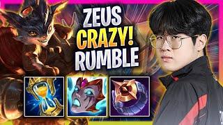 ZEUS CRAZY GAME WITH RUMBLE! - T1 Zeus Plays Rumble TOP vs Wukong! | Season 2024