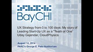 UX Strategy from 0 to 100 days: My story of Leading Start-Up UX as a "Team of One”