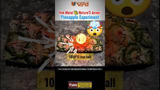 Hot Metal Vs Nature's Armor Pineapple Experiment #physics #science #shorts