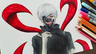 Drawing Kaneki Ken from Tokyo Ghoul | Step By Step (100k Special)