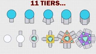 11 Tiers of Arras.io Tanks.