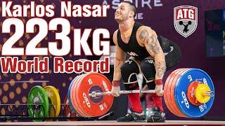 Karlos Nasar 223kg Clean & Jerk World Record Warm Up (Before Paris 2024 Olympics)