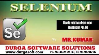 Selenium How to read data from excel sheet using POI API