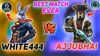 WHITE444 VS AJJUBHAI // MENA SERVER LEGEND VS BIGGEST YOUTUBER OF INDIA // 1 VS 1 CUSTOM / WHO WON??