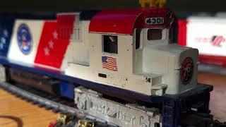 1976 Tyco Spirit of 76 HO scale locomotive needs some service (and LOVE!)