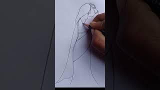 How to Draw beautiful cute woman drowning  sunder women drowning easy step by step ️