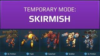 War Robots Skirmish Mode Gameplay Patton Fujin Galahad Stalker