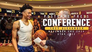 Trey Alexander Postgame Interview vs. Jazz  | 11/2/24