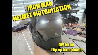 Iron Man helmet motorization and flip up faceplate FIX! 3d printed cosplay DIY