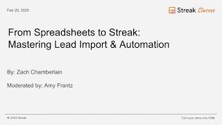 Streak CRMs import & automation features – a class on how to load data into a pipeline automatically