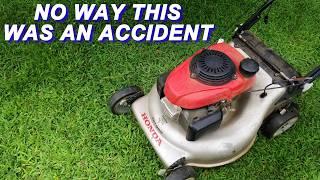 This Honda Mower Hit A Steel I-Beam