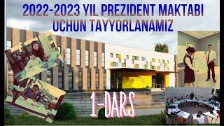 PREZIDENT MAKTABIGA TAYYORLANAMIZ, #MATEMATIKA, 2022-2023 YILDA BO'LADIGAN IMTIXONGA TAYYORLANAMIZ!