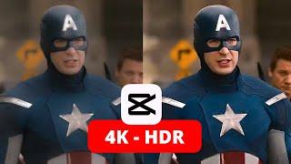 How to convert low quality video to 4k HDR | Capcut 4K Quality Tutorial