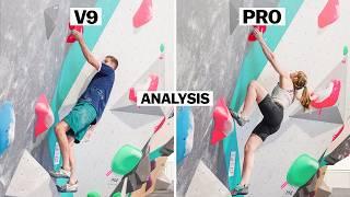 Pro Analyses Intermediate vs Elite Bouldering Technique ft. Canadian Champion