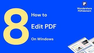 How to Edit PDF on Windows | PDFelement 8