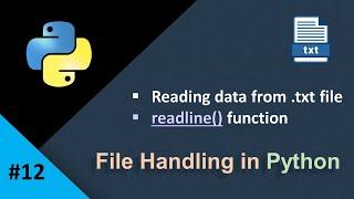 Reading Data in File Handling|readline() Function in Python|File Handling in Python