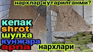 Кепак шрот шулха кунжара арпа макка дон махсулотлари нархлари БУХОРО ГИЖДУВОН