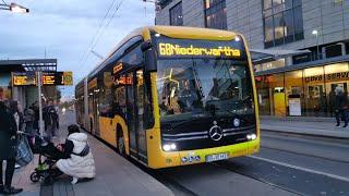 Busmitfahrt im neuen eCitaro G von S Stehlen bis Prager Straße auf der Linie 68