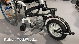 How easy is it to fit a Track Wheel to a wheelchair? EASY!