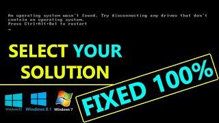 An Operating System Wasn't Found Try Disconnecting Any Drives That Don't Contain an Operating System