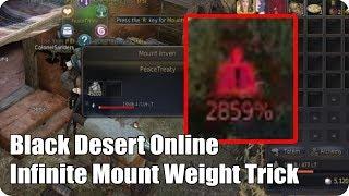 BDO How To Put Infinite Weight on Your Mount