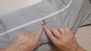 How to sew up a hole unnoticed. Nice and neat. Hidden seam. How to sew a hole on jeans.