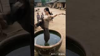 Rural life is rare, interesting, lotus leaves, boo absurd vision