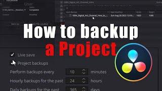 How to Backup a Project - Davinci Resolve 18