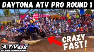 Can ATV’s Go FASTER Than Dirtbikes at Daytona? Round 1 ATV Pro Motocross Championship (Heat Races)