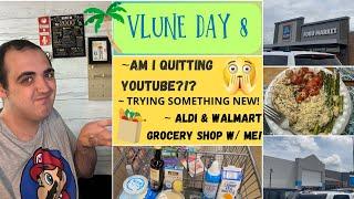 AM I QUITTING YOUTUBE?!? ~ TRYING SOMETHING NEW! ~ ALDI & WALMART GROCERY SHOP W/ ME ~ VLUNE DAY 8