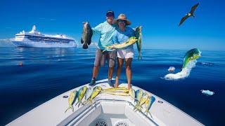 FISHING for MAHI MAHI in SHIPPING CHANNEL | {Catch, Clean, Cook}