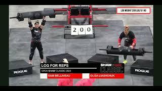 Olga Liashchuk vs. Sam Belliveau - Log Lift 200 ft (91 kg) at The Shaw Classic 2022