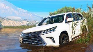 LEXUS LX 570 УТОНУЛ В ГРЯЗИ - ГТА 5 МОДЫ - РЕАЛЬНЫЕ МАШИНЫ ДЛЯ GTA 5