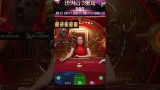 바카라3형제 셋째 곰이 풍성한 바카라 타이 50배!! #바카라 #바카라3형제 #바카라실시간
