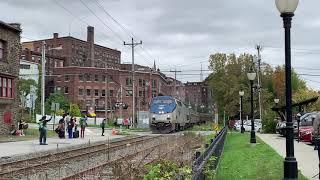 Amtrak Vermonter train 57 Arriving in Brattleboro Vermont 10/9/2021