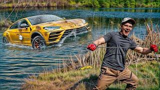 Found a Lamborghini URUS Underwater While Magnet Fishing!