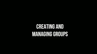 Michael Baker - Creating and Managing Groups