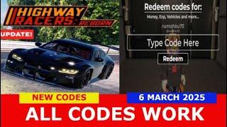 *NEW CODES* [BKM M4GT3] Highway Racers: REBORN ROBLOX | ALL CODES | MARCH 6, 2025