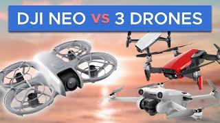 DJI Neo vs Mini 3 Pro vs Mavic Air vs Spark - Entry Level Drone Test and Comparison