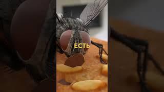 КАК Мухи ПОЕДАЮТ Вашу ЕДУ  (интересно)  #shorts #факты #мухи #едят #интересно