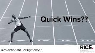SEO Quick Wins - Chloe Bodard at BrightonSEO