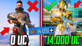 ВЫБИЛ 4 МИФИКА! ЛУЧШАЯ ПРОКАЧКА АККАУНТА на 14000 UC В PUBG MOBILE! ПРОКАЧАЛ АККАУНТ В ПУБГ МОБАЙЛ!