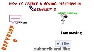 How to create a moving platform in gdevelop 5