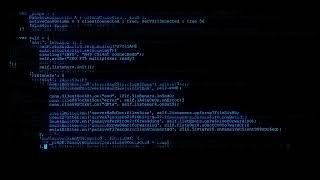 1H Long Relaxing Coding Screensaver Encrypted Programming Code Video VJ Loop no sound, no music