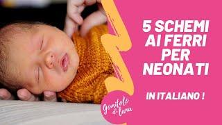  5 LAVORI A MAGLIA PER NEONATI (modelli maglia gratis in Italiano)