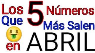 LOS 5 NÚMEROS QUE MAS SALEN EN ABRIL-LA QUINIELA AFORTUNADA-QUE MAS REPITE EN EL MES DE ABRIL-LOTERI