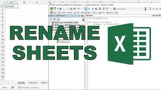 Rename multiple sheets at once to match cell values in excel