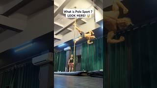 Pole Sports Tricks | Strength Elements | His Reaction  #poledance #calisthenics #fitness #gym