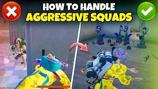 HOW TO HANDLE AGGRESSIVE SQUADS IN BGMI1v4 CLUTCH TIPS & TRICKS | Mew2