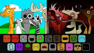 Incredibox Sprunki: Zoochosis Sprunki All Normal vs Horror Version! Mutate Animal Zoo/My Oc Sprunki